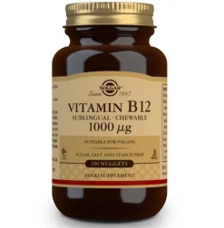 SOLGAR Vitamina B12 (1000μg) 250 Comprimidos Masticables