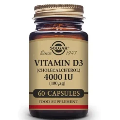 SOLGAR Vitamina D3 4000iu 60 Cápsulas Vegetales