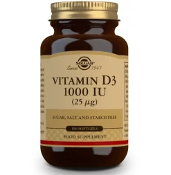 SOLGAR Vitamina D3 1000iu (25µg) 100 Cápsulas Blandas