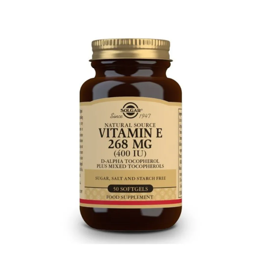 SOLGAR Vitamina E 400 UI (268 mg) 50 cápsulas blandas