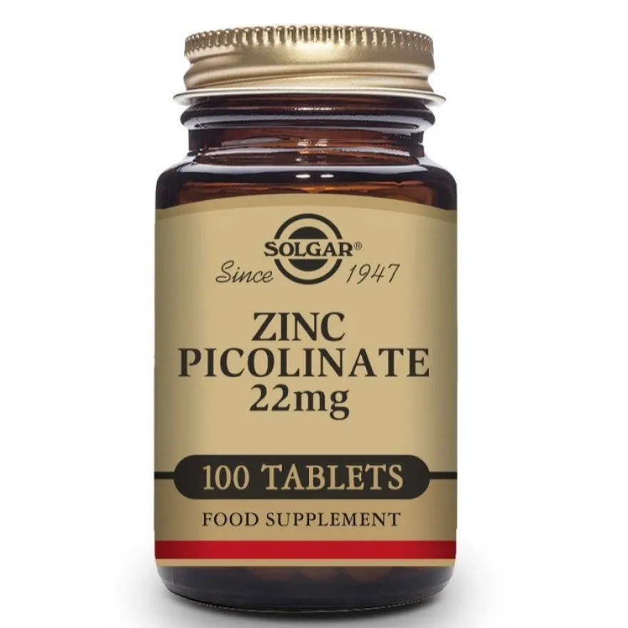 SOLGAR Zinc Picolinato 22mg 100 comprimidos