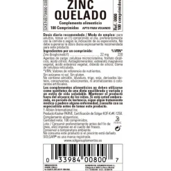 SOLGAR Zinc Quelado 100 Comprimidos