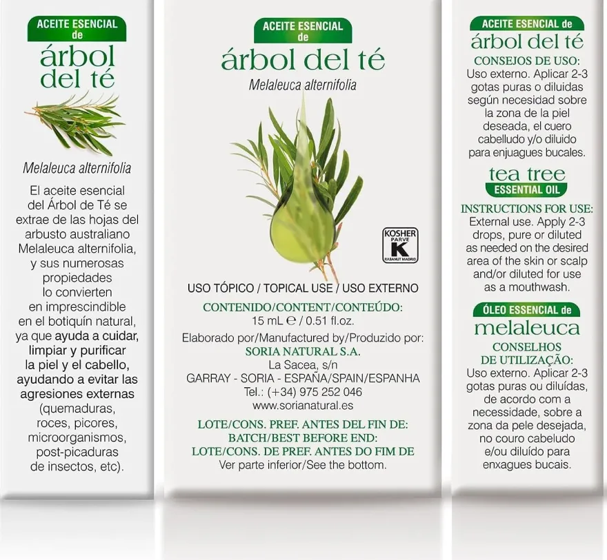 Soria Natural Aceite De Árbol Del Té 15 ml