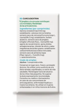 Soria Natural Curcu Dextrin 30 Comprimidos