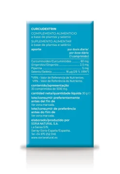Soria Natural Curcu Dextrin 30 Comprimidos