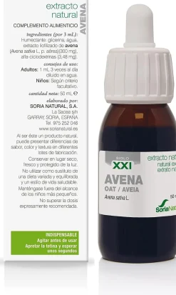Soria Natural Extracto Avena S. XXI 50 ml