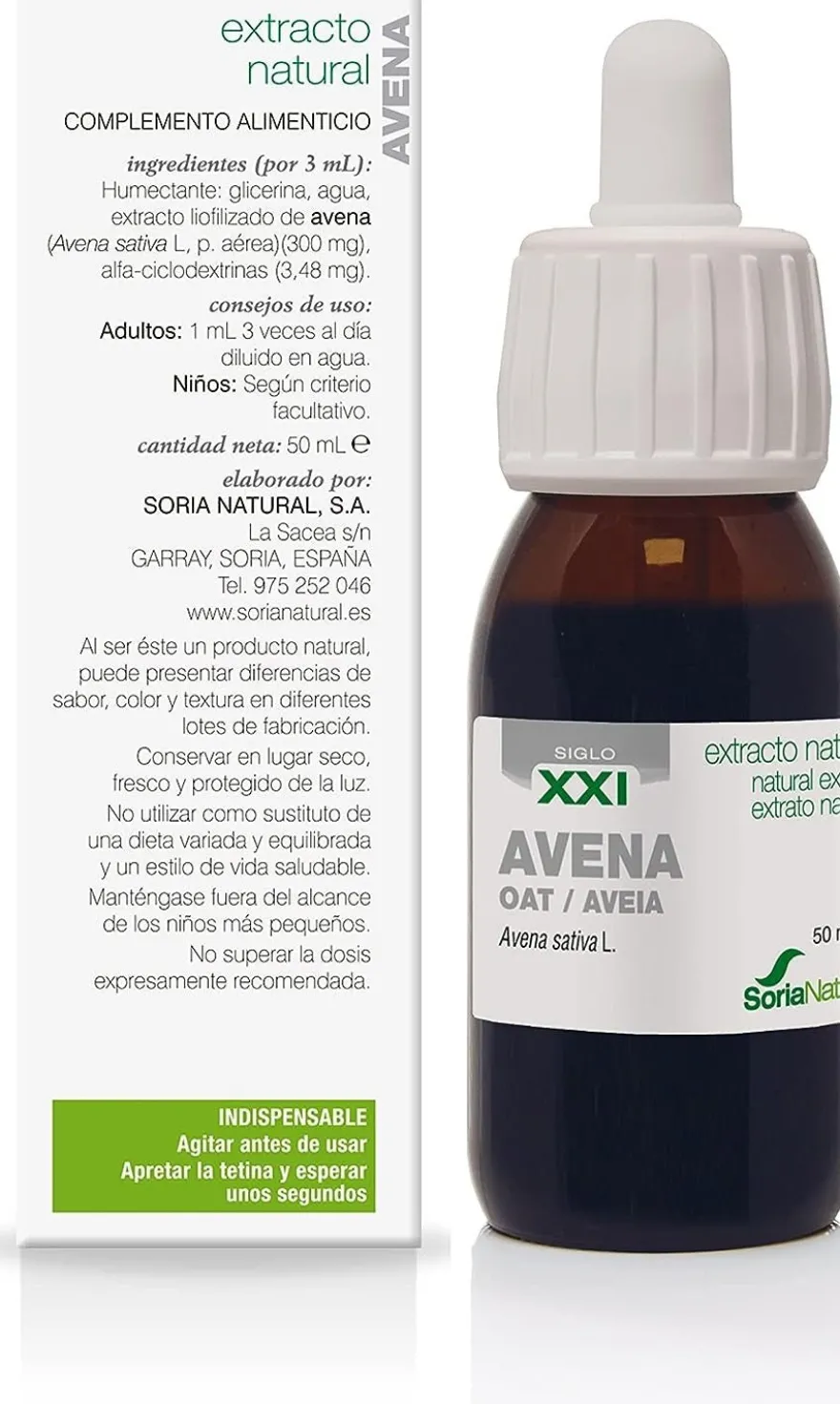 Soria Natural Extracto Avena S. XXI 50 ml