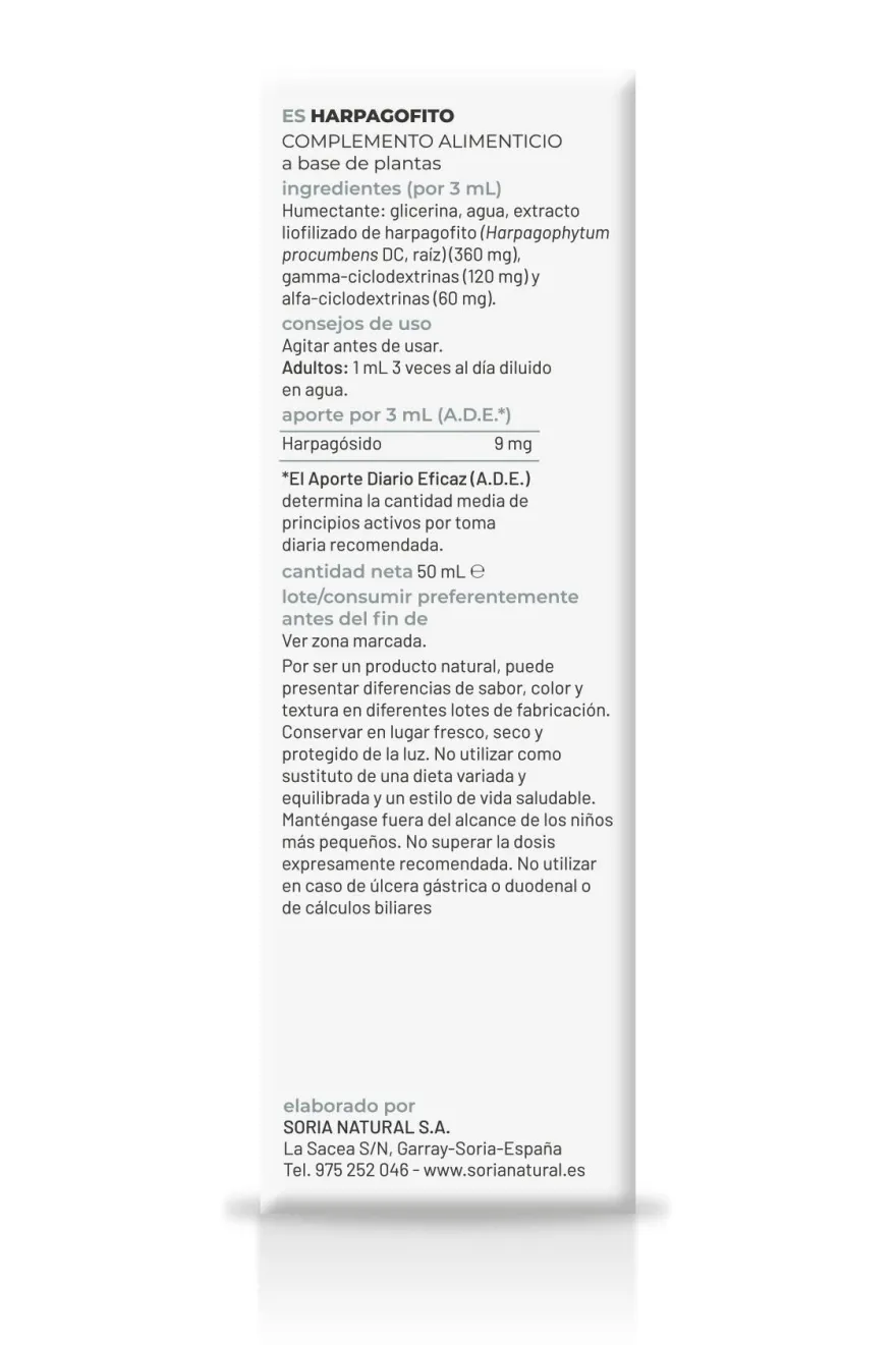 Soria Natural Extracto Harpagophito S. XXI 50 ml