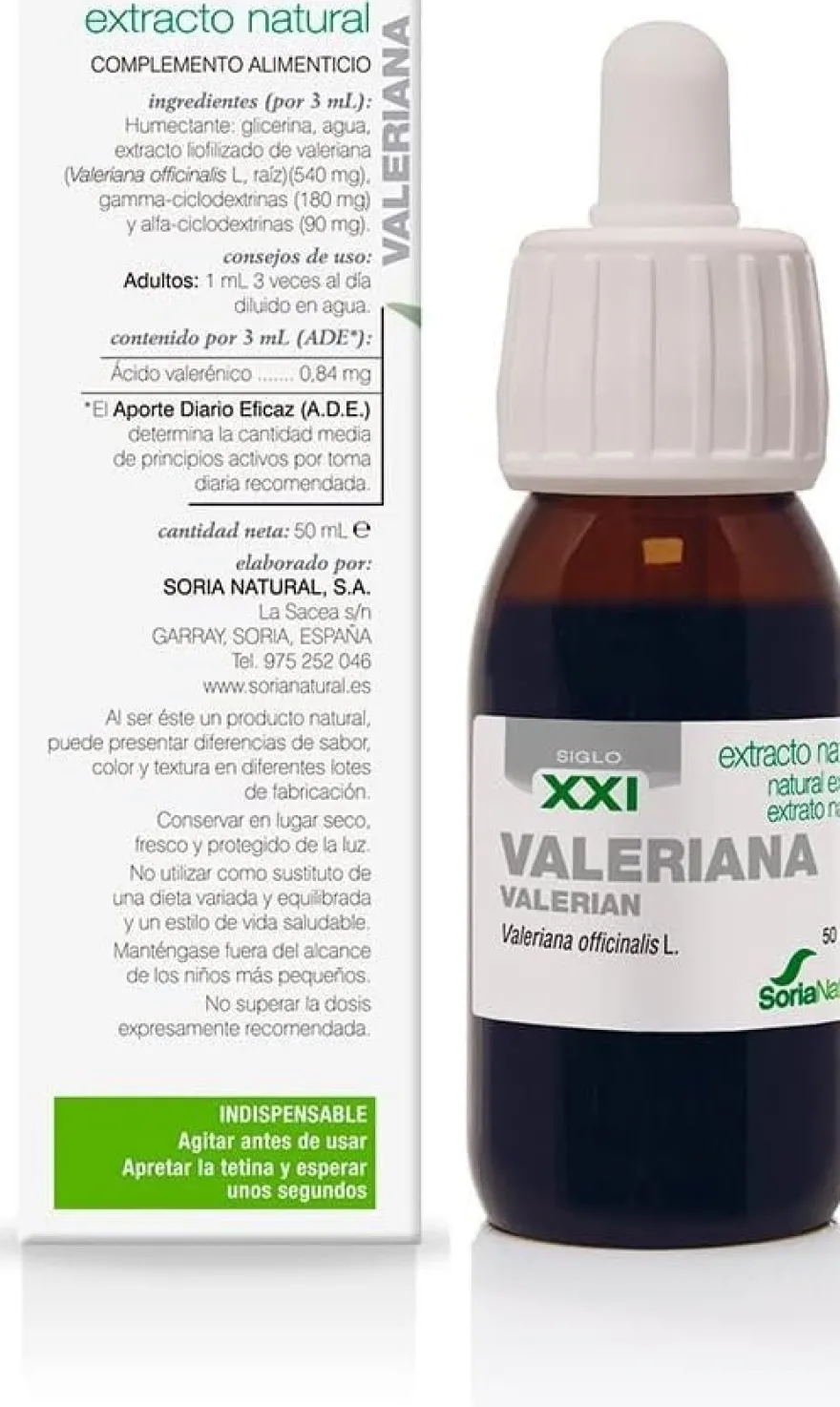 Soria Natural Extracto Valeriana S. XXI 50 ml