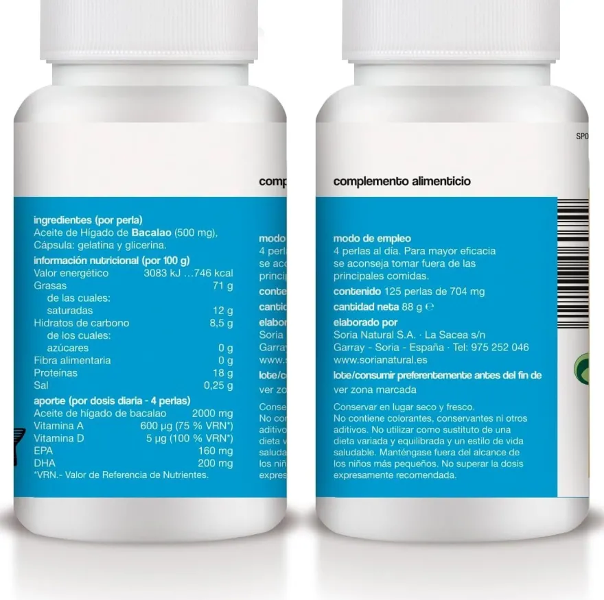 Soria Natural Higabac 400 Mg 125 Perlas