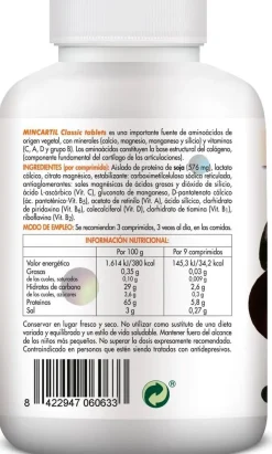 Soria Natural Mincartil Clasic 180 Comprimidos