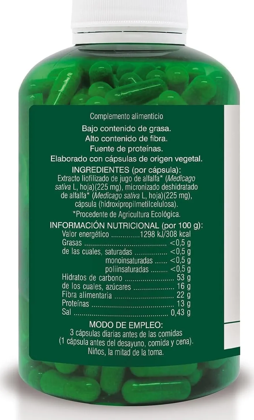 Soria Natural Verde Alfalfa 630 Mg 240 Cápsulas