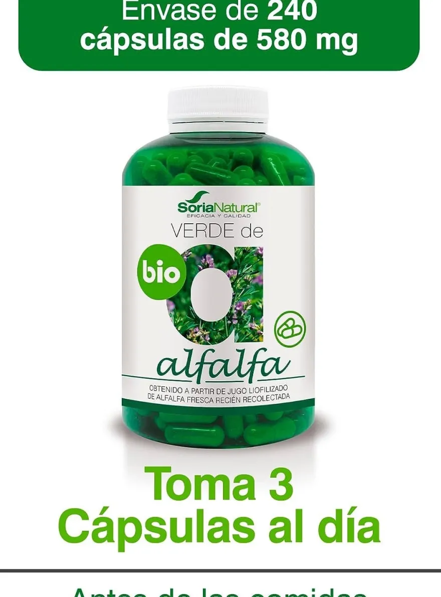 Soria Natural Verde Alfalfa 630 Mg 240 Cápsulas