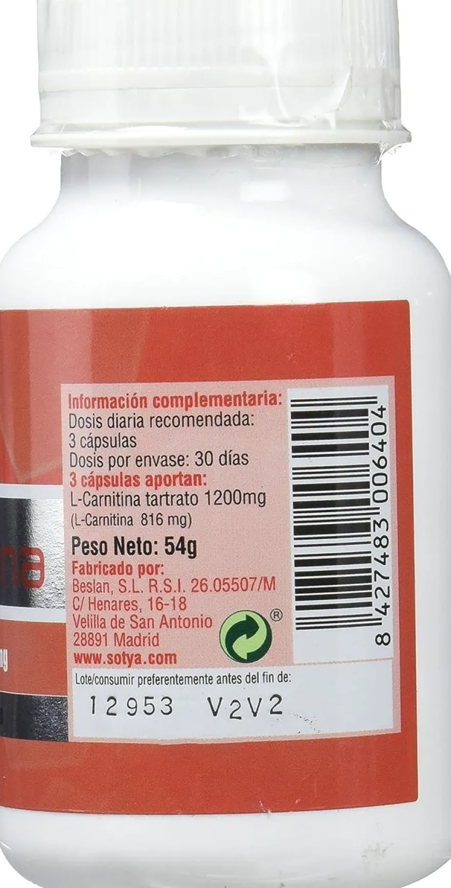 Sotya Beslan L Carnitina 600 Mg 90 Cápsulas