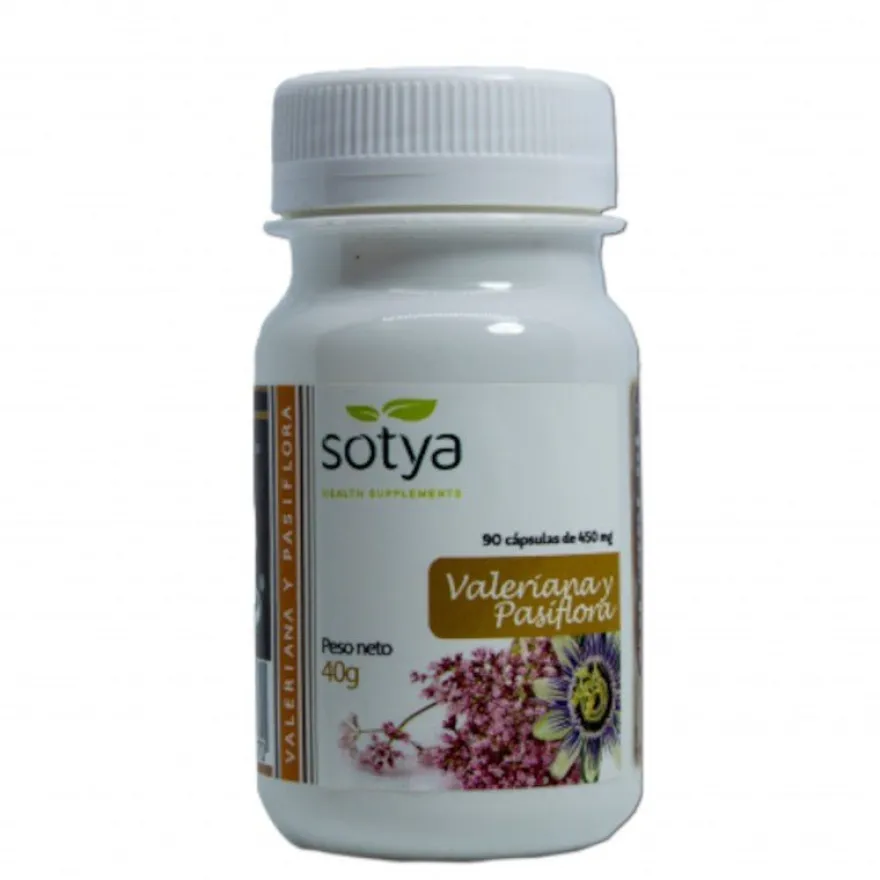 Sotya Beslan Valeriana y Pasiflora 450 mg 90 Cápsulas