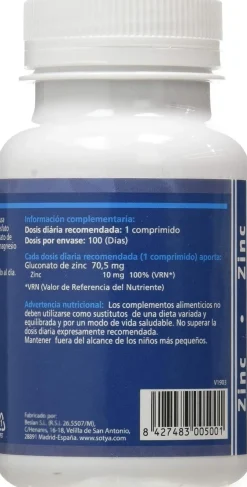 Sotya Beslan Zinc 500 Mg 100 Comprimidos