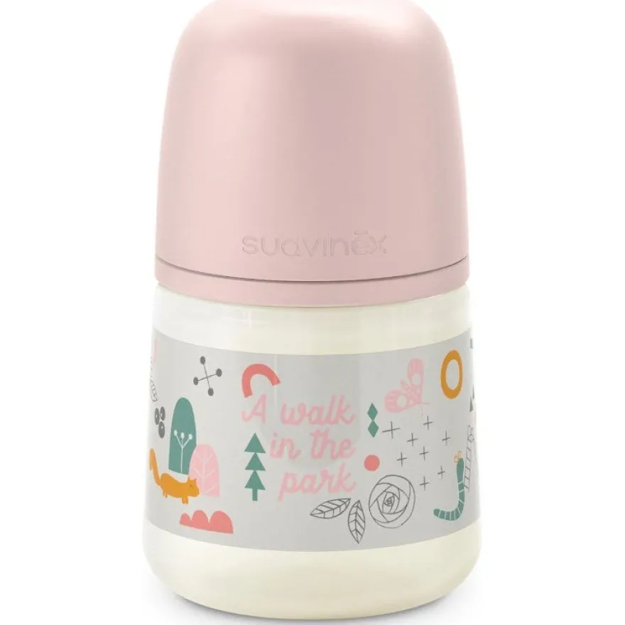 SUAVINEX Biberón Clásico 150ml T1M (Walk Rosa)