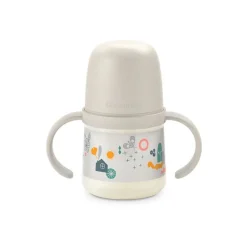 SUAVINEX Biberón First 150ml con Asas y Boquilla Antiderrame +4M (Bosque Blanco)