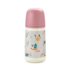 SUAVINEX Biberón 270ml Tetina Fisiológica SX Pro Flujo Medio (M) - PájarosRosa