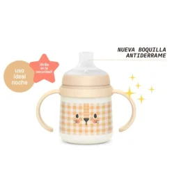 SUAVINEX Biberón Night & Day 150ml Antiderrame +4M (Naranja)