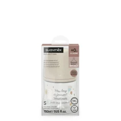 SUAVINEX Biberón Premium Wonderland +0m Silicona SX Pro Fisiológica 150ml (Conejo Blanco)