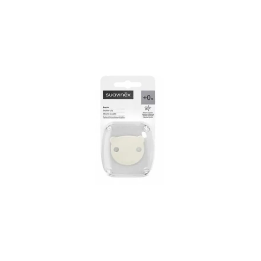 SUAVINEX Broche de Pinza Decorado (Osito Beige) 1un