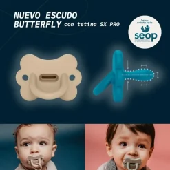 Suavinex Chupete Smoothie Butterfly Tetina Fisiológica SX Pro 6-18M Rojo