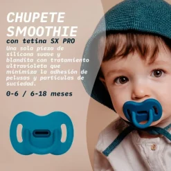 Suavinex Chupete Smoothie Tetina Fisiológica SX Pro 0-6M Azul