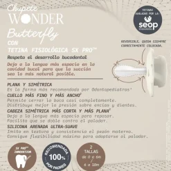 SUAVINEX Chupete SX Pro Silicona Wonder Butterfly Azul Flores 0-6 Meses