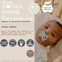 SUAVINEX Chupete SX Pro Silicona Wonder Butterfly Azul 0-6 Meses