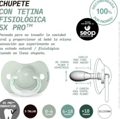 SUAVINEX Chupete SX Pro Tetina Fisiológica Silicona 18+ Meses 2 Unidades (Hoja Rosa)