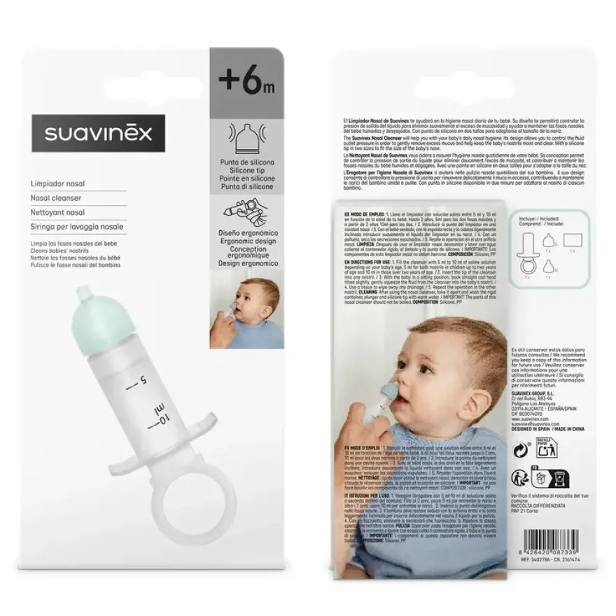 Suavinex Limpiador Nasal Punta Silicona 1un