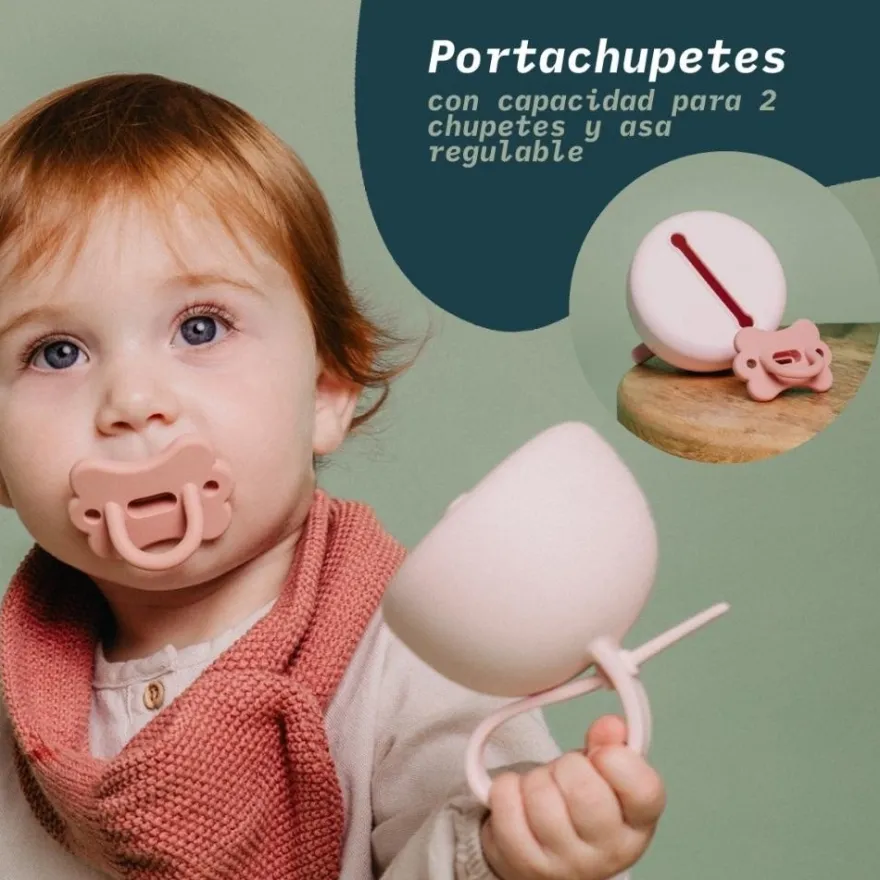 SUAVINEX Portachupetes de Silicona Rosa 1 ud