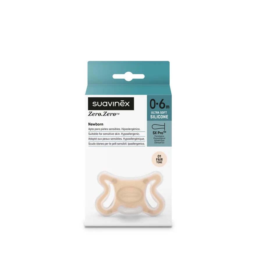 Suavinex Zero Zero Chupete Silicona 0/6M Fair 1un
