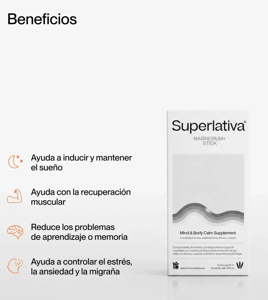 Superlativa Magnesium+ Stick 15 sobres