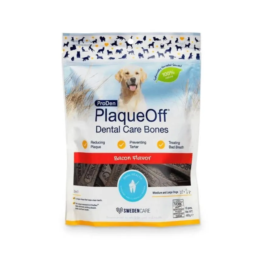 Swedencare Huesos PlaqueOff Snack Masticable Bacon Vegetal 485g