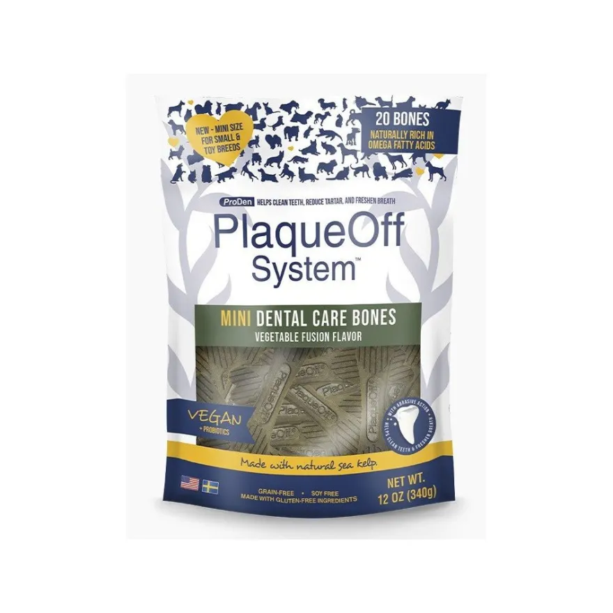 Swedencare PlaqueOff Dental Bones Mini Veggie 340g