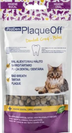 Swedencare PlaqueOff Dental Croq Snacks para Gatos 60g
