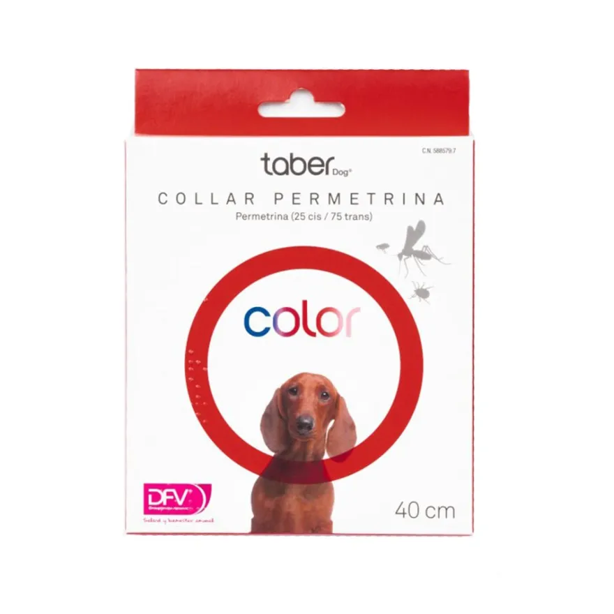 Taberdog Collar Con Permetrina 40 Cm Rojo