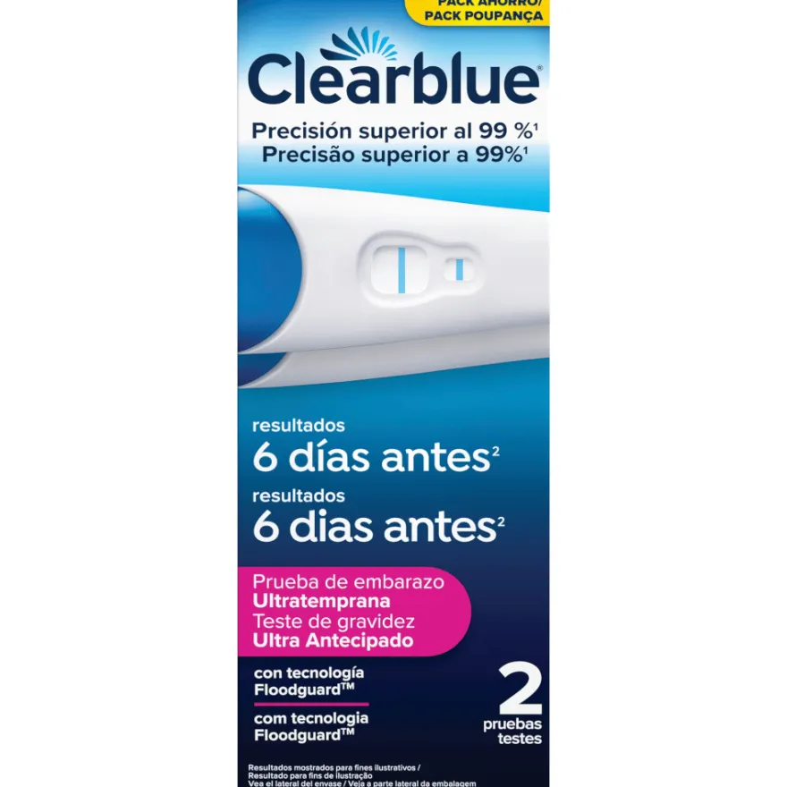 Test Embarazo Analógico Detección Temprana Clearblue 2 Uds