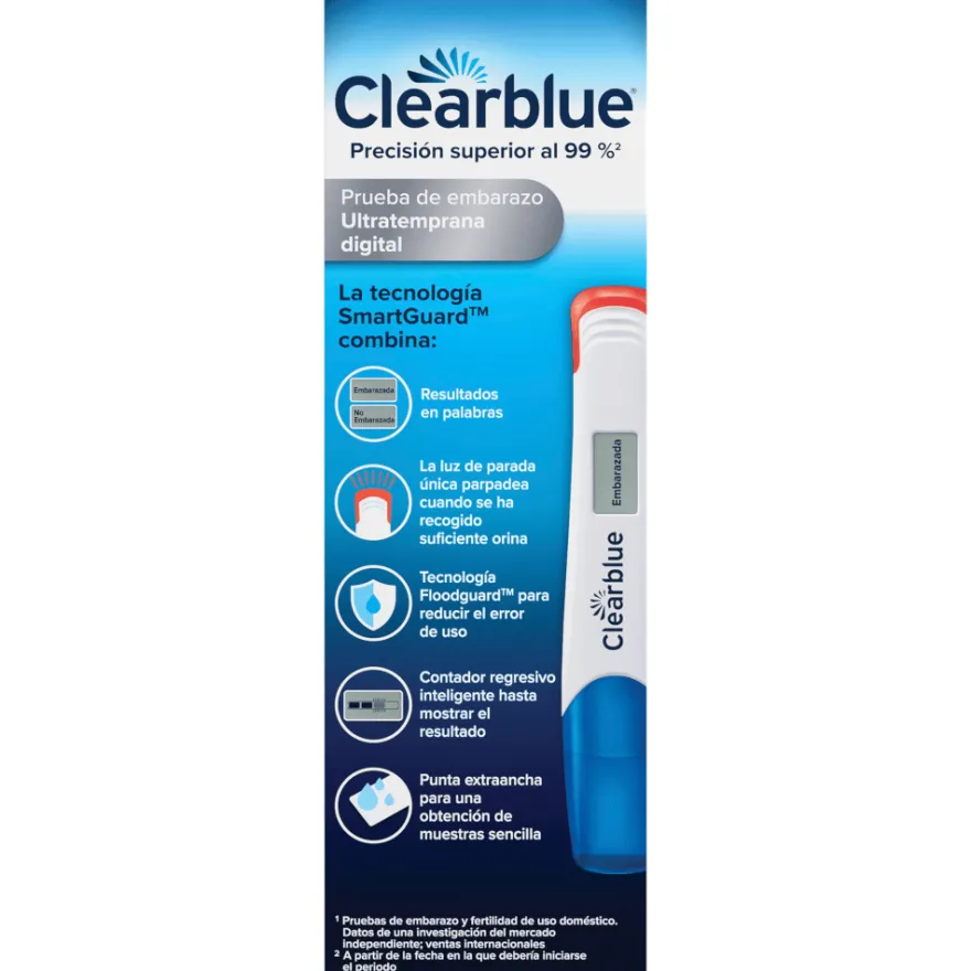 Test Embarazo Digital Detección Temprana Clearblue 1 unidad