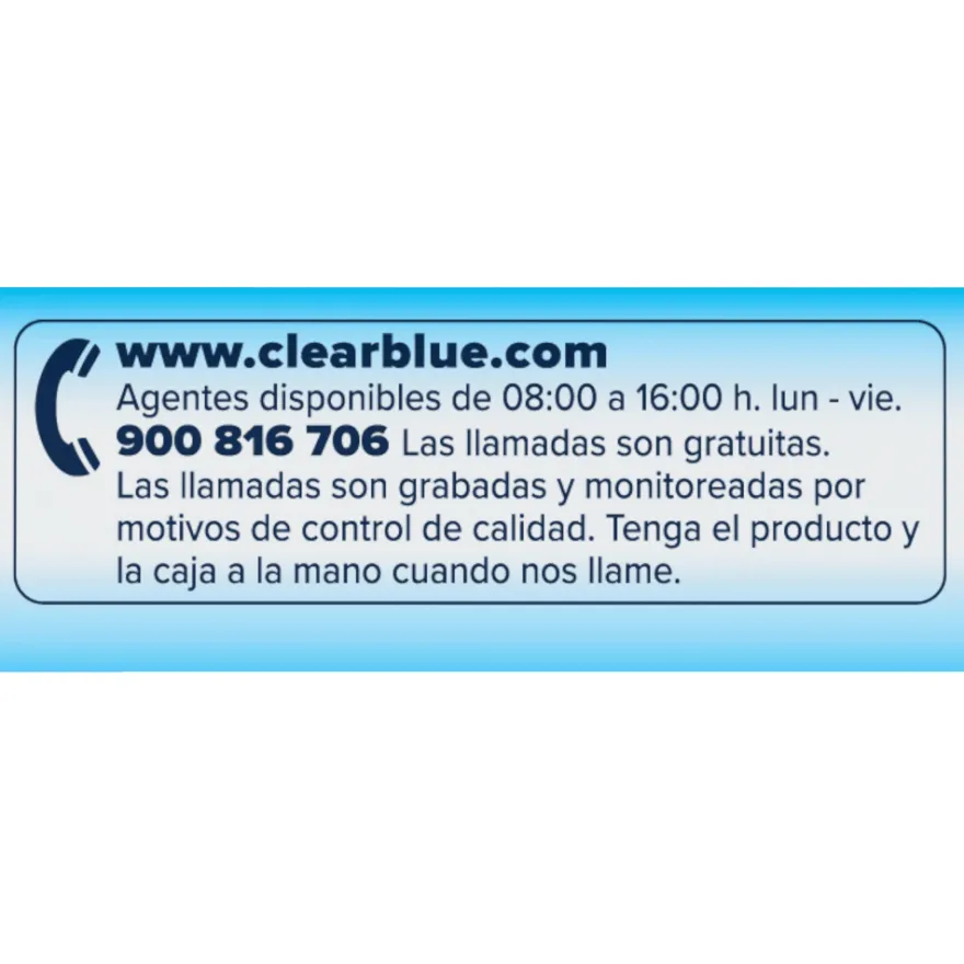 Test Embarazo Digital Detección Temprana Clearblue 1 unidad