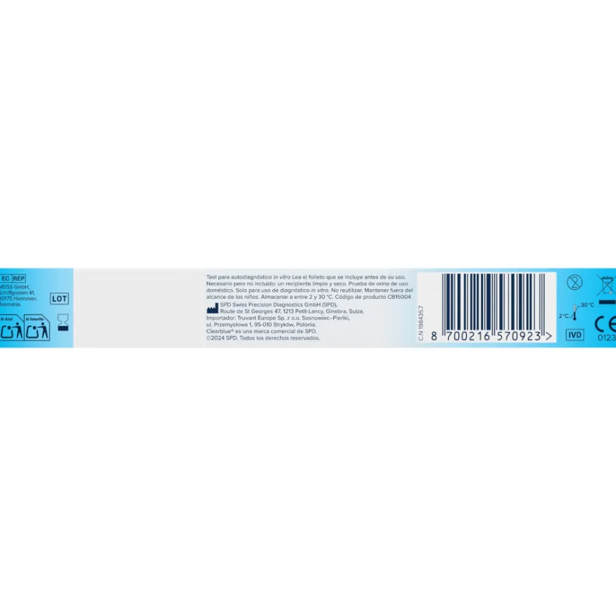 Test Embarazo Digital Detección Temprana Clearblue 1 unidad