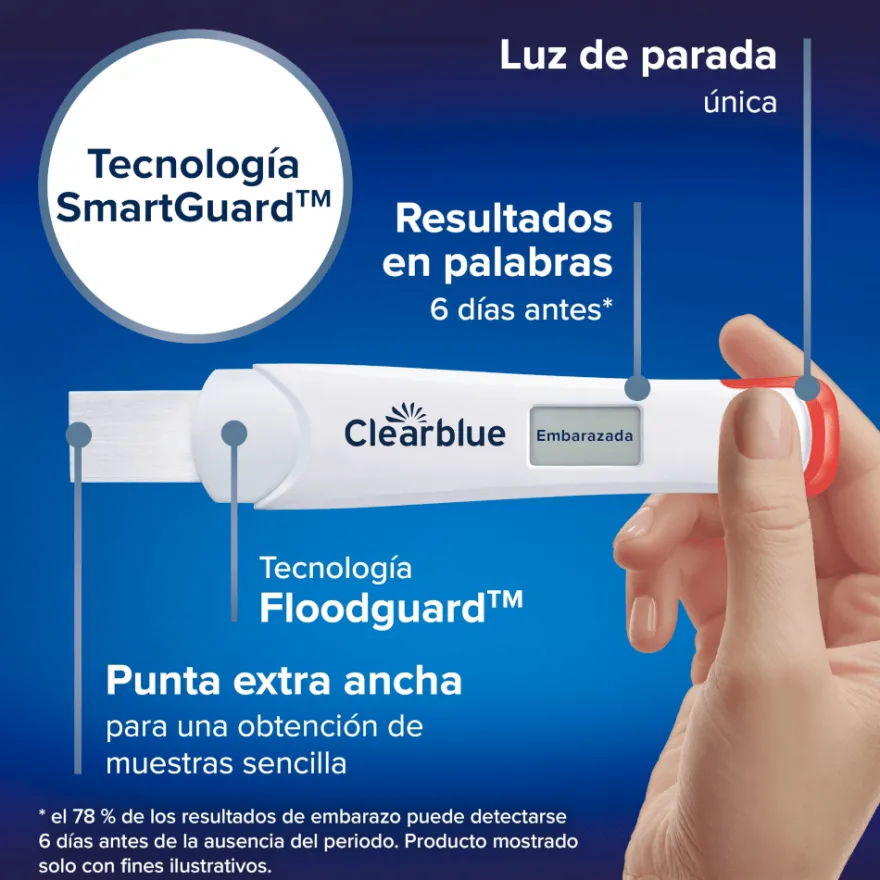 Test Embarazo Digital Detección Temprana Clearblue 1 unidad