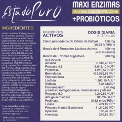 Tongil Estado Puro Maxi Enzimas Con Probioticos 40 Vcaps
