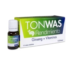 Tonwas Rendimiento Ginseng + Vitaminas 10 viales