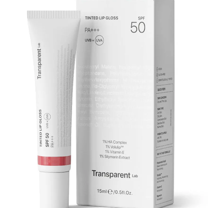 Transparent Lab Tinted Lipgloss Spf - Rose 15ml