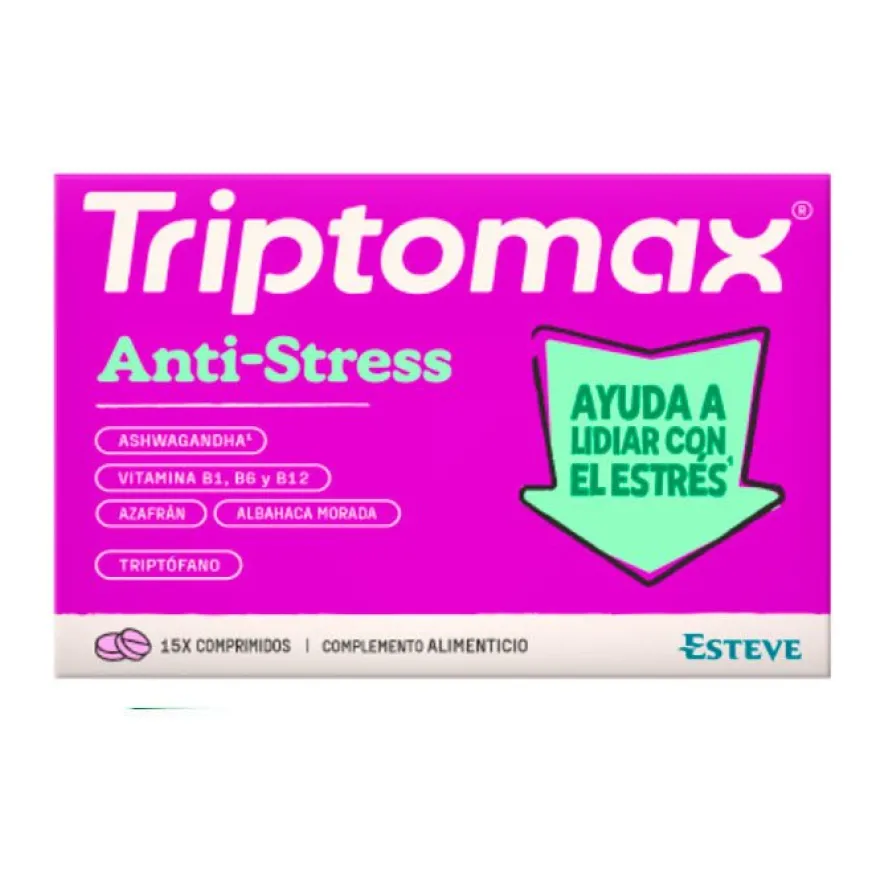 Triptomax Anti Stress Suplemento 15 Comprimidos