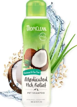 Tropiclean Champú Alivio Picor Avena y Árbol de Té Líquido 355ml