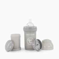 Twistshake Biberón Anticólico Gris 180ml
